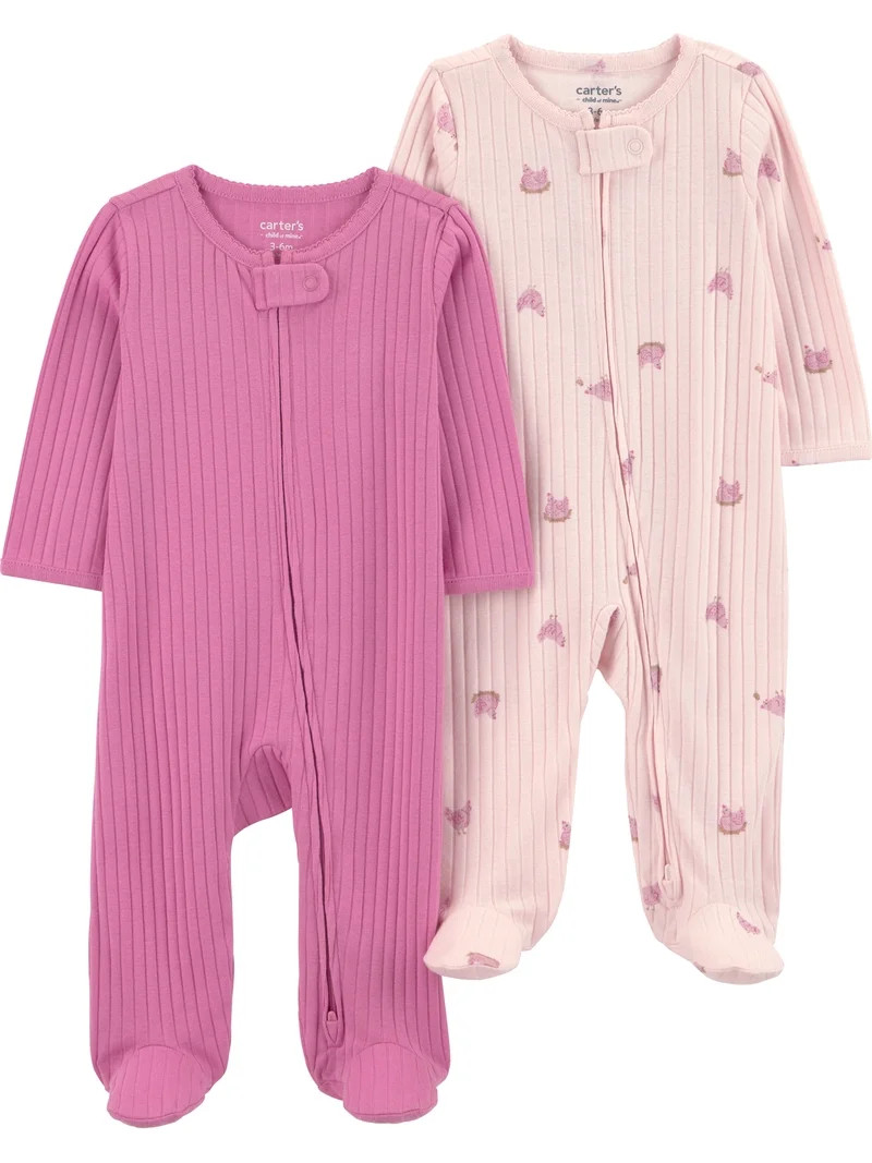 Carter's Child of Mine Baby Sleep 'N Play, 2-Pack, Sizes Preemie-6/9 Months | Walmart (US)