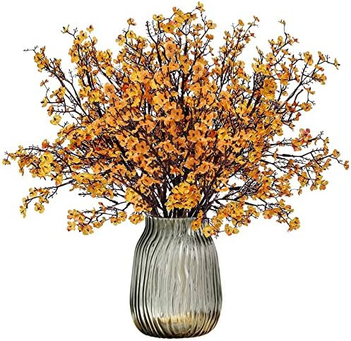 IVITA 6 Bundles Babys Breath Artificial Flowers Fake Silk Flower Faux Artificial Gypsophila Bouqu... | Amazon (US)