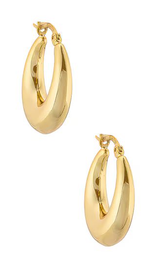 Becca Hoops in Gold | Revolve Clothing (Global)