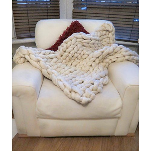 Knit Blanket Throw Soft Rug Sofa Bed Lounge Decorator Knitted Small Size Pet Bed Mat Rug (55.2x67inc | Amazon (US)