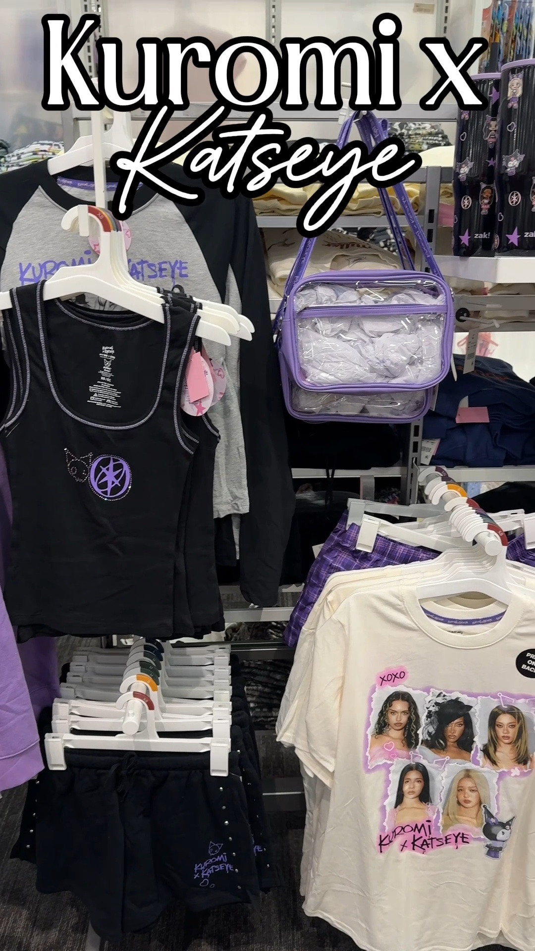 And the whole collection is live! My store was missing a few things but they had so much. Shorts, shirts, sweats, sweater, tank, beanie and more. This is in the women’s section but goes down to size XXS so it might work for some kids. Kuromi x Katseye collection at Target.

#LTKootd #LTKdayinmylife #LTKmomlife