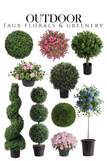 Outdoor faux florals and greenery! See my previous outdoor posts for planters and inspo 💗

Amazon finds, walmart, Target, faux flowers, boxwood spheres, boxwood balls, boxwood spiral topiary outdoor decor patio decor front porch decor 

#LTKhome #LTKunder50 #LTKsalealert
