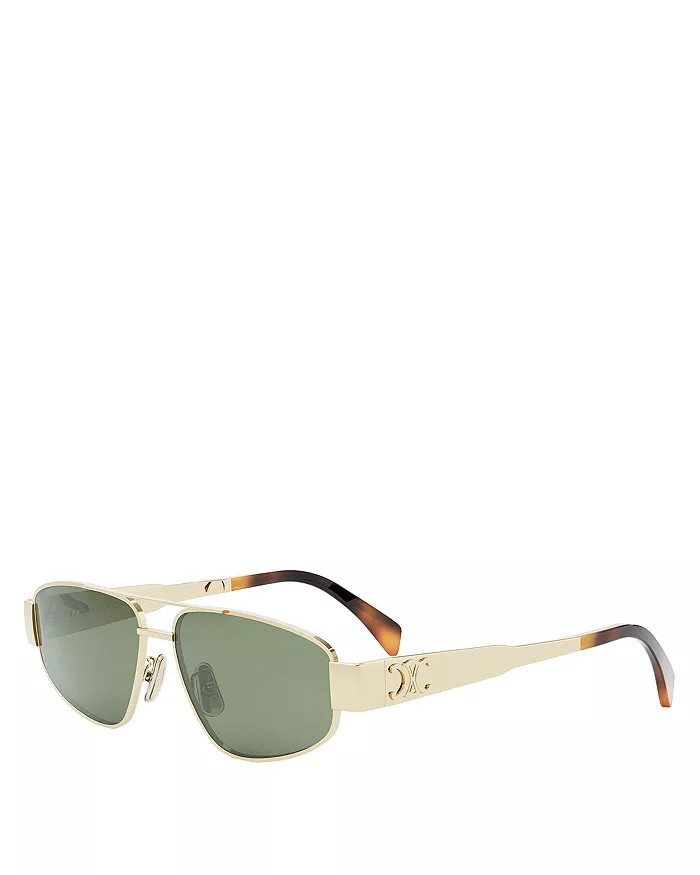 Metal Triomphe Pilot Sunglasses, 57mm | Bloomingdale's (US)
