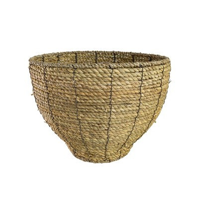 Small Dry Basket Planter Seagrass & Metal - Foreside Home & Garden | Target