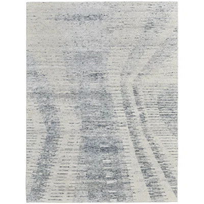 Brighton Modern Abstract, Ivory/Blue/Gray, Area Rug | Perigold
