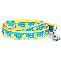 The Worthy Dog Yellow Rubber Duck Ducky Bubble Bath Lead Designer Pet Dog Leash , Blue, 5/8" x 5' | Amazon (US)