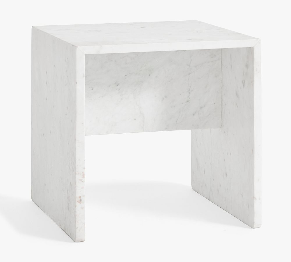 Sansome Square Marble Side Table | Pottery Barn (US)