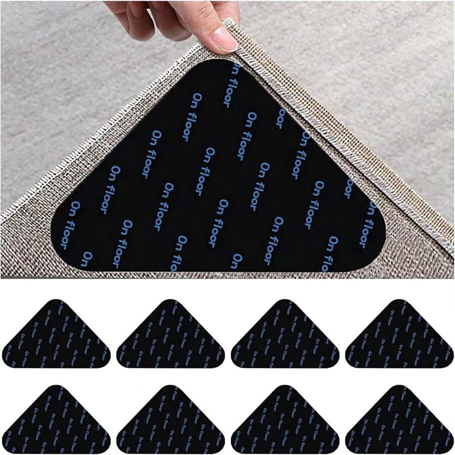 4/8/12/16pcs Carpet Anti-Slip Sticker Double-Sided Reusable Traceless Rug Post Pad Pu Washable Gr... | SHEIN