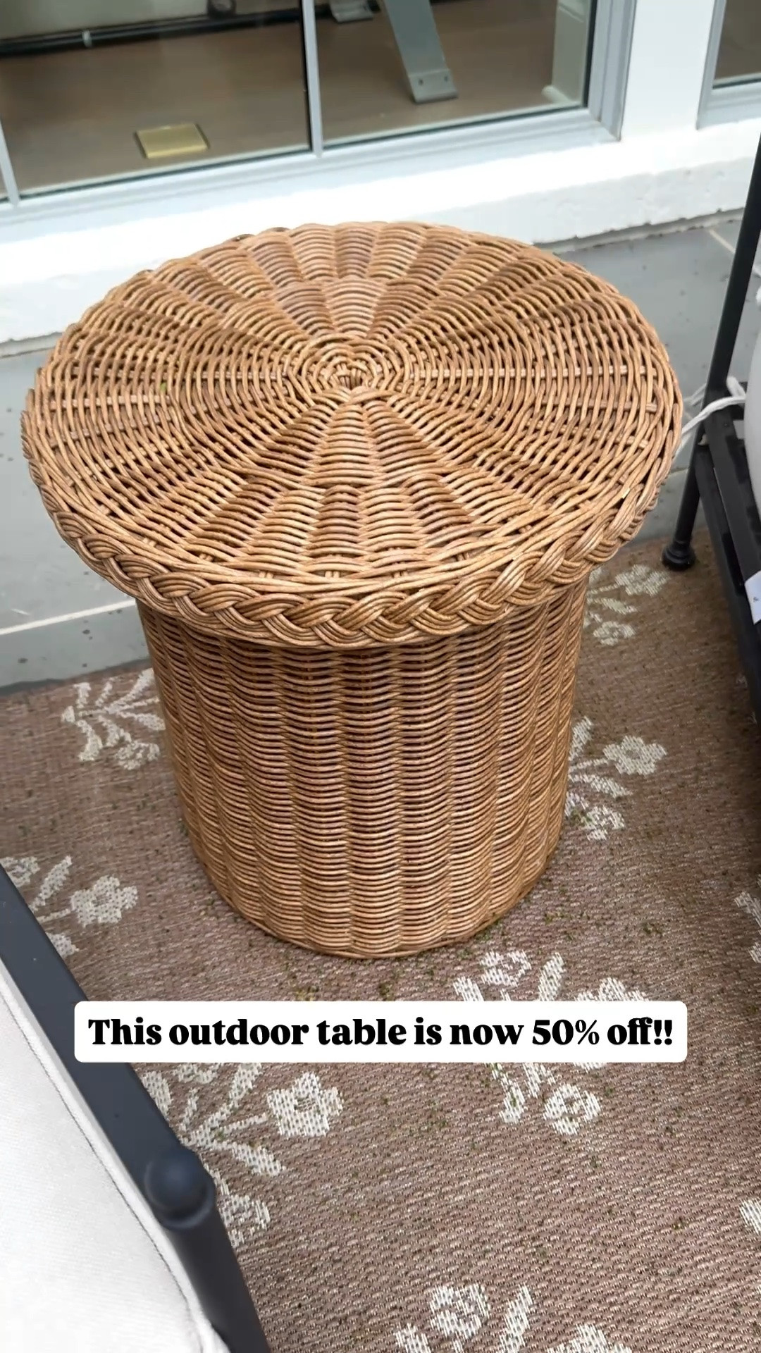 Cute outdoor  table is now 50% off has held up so well even in bright, hot sun! Perfect for patio or front porch!￼

#LTKHome #LTKSaleAlert