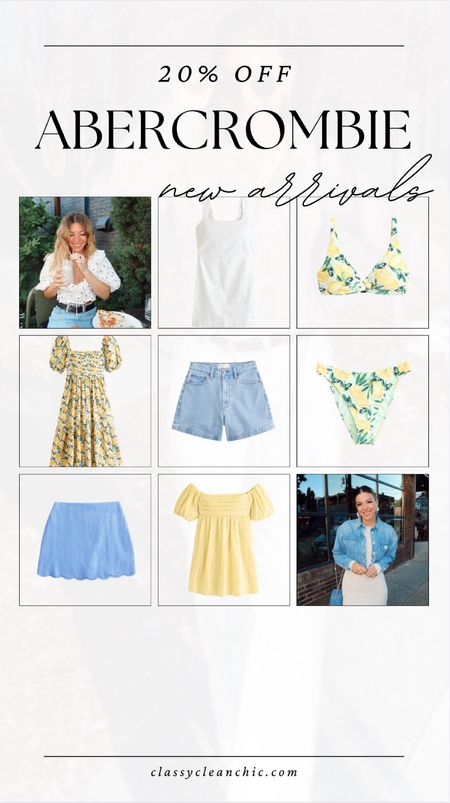 20% off spring new arrivals at Abercrombie. Spring dresses swimsuits skirts and denim  

#LTKsalealert #LTKSeasonal #LTKstyletip