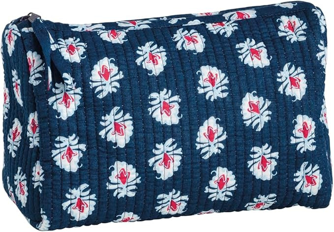 Mud Pie Women's Navy Floral Americana Block Print Case | Amazon (US)