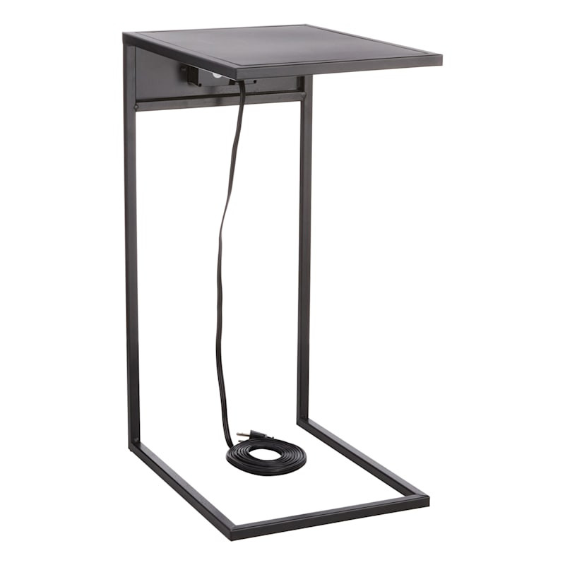 BLACK METAL USB C TABLE | At Home