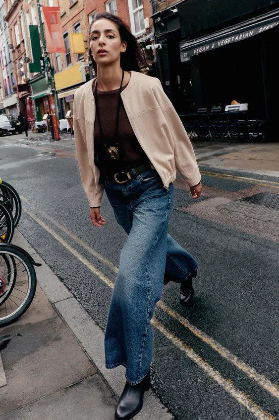 FAUX SUEDE BOMBER JACKET | Zara US