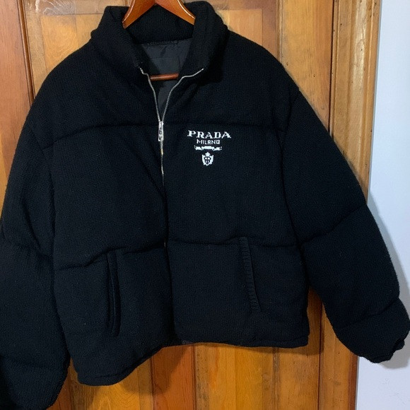 Women’s Prada Black knitted puffer Jacket XXXL | Poshmark