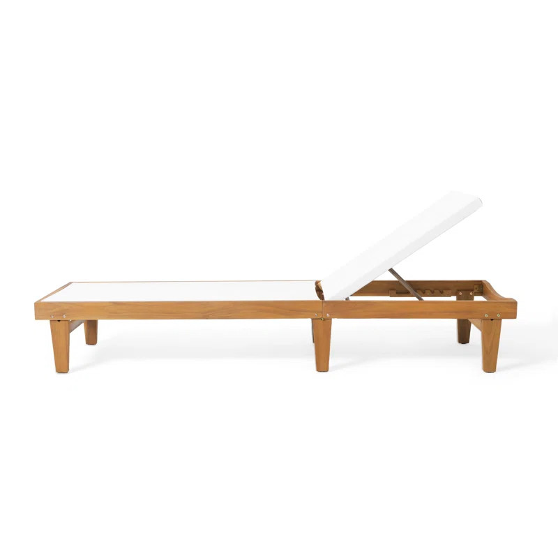 Scheiner 24'' Outdoor Acacia Chaise Lounge | Wayfair North America