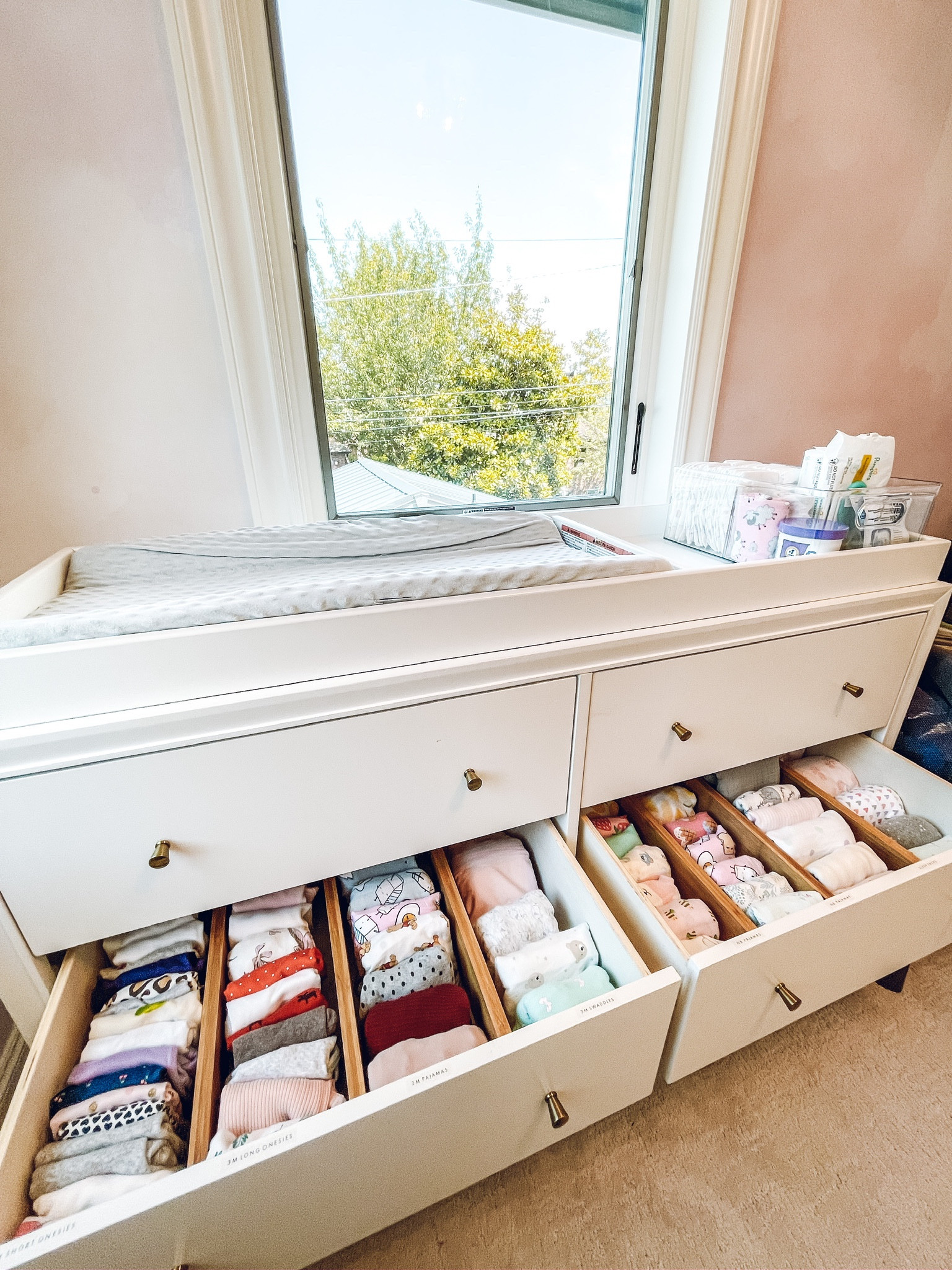 Nursery organization✨Amazon Lipper. Pottery Barn Kids Austen Extra-Wide Dresser & Topper Set. Amazon Burt’s Bees pajamas. 

#LTKhome #LTKkids #LTKfamily