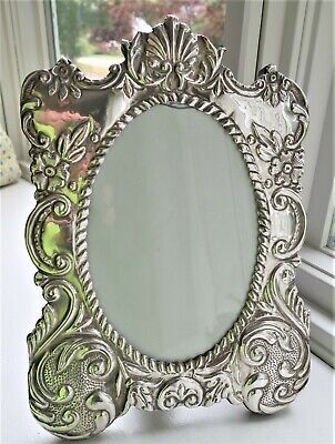 BIG 10.5" STERLING SILVER PICTURE FRAME FLORAL VINTAGE ORNATE REPOUSSE SHELL  | eBay | eBay US