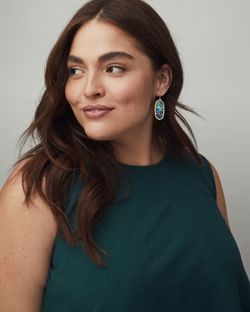 Elle Silver Drop Earrings in Black Opaque Glass | Kendra Scott