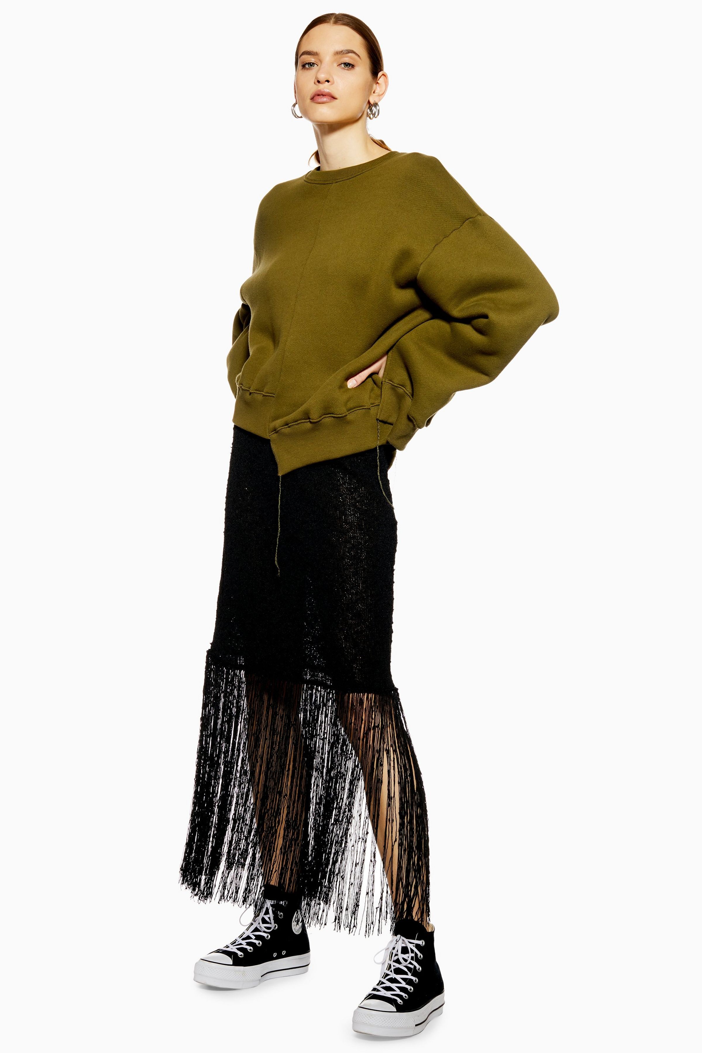 **Fringe Knit Skirt by Boutique | Topshop US