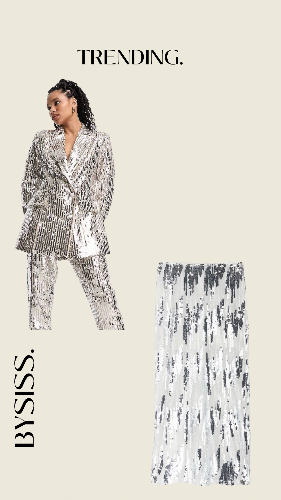Silver sequin suit (blazer with trousers) of Asos or this silver sequin skirt of H&M ✨✨

beautiful fashion pieces for the upcoming holiday season 🪩🪩 

#hmxme #asos #silverblazer 

#LTKGiftGuide #LTKparties #LTKstyletip
