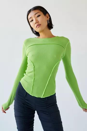 BDG Emme Thermal Seamed Top | Urban Outfitters (US and RoW)