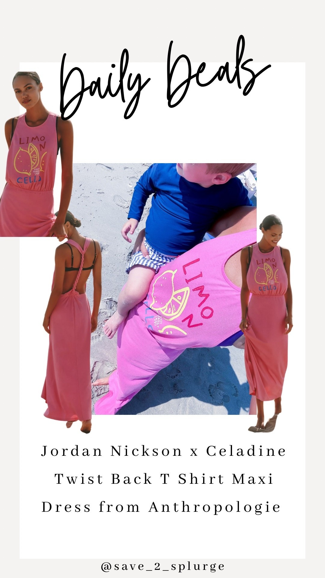 Daily Deals:

Jordan Nickson x Celandine Twist-Back T-Shirt Maxi Dress from Anthropologie.

was: $108
Now: $59.95 
*with an extra 40% off in cart

#LTKSeasonal #LTKSaleAlert #LTKSwim