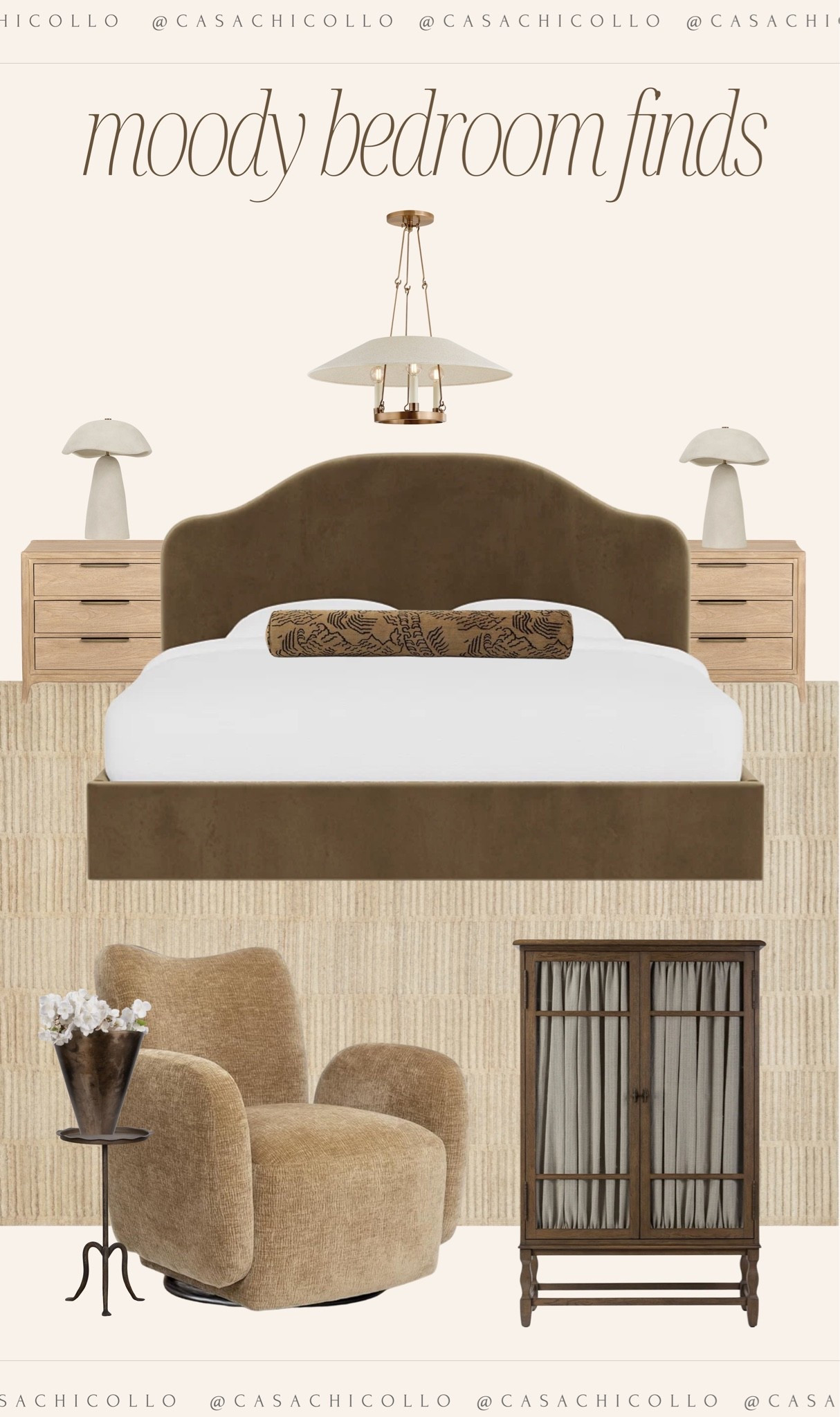 Moody bedroom finds that feel timeless, cozy, and designer-inspired. 🤎 From the statement bed to warm wood tones, soft textures, and layered lighting, these are the pieces I’m loving for creating a boutique hotel feel at home. Everything is linked for easy shopping in my LTK!

#LTKHome #BedroomInspo #MoodyInteriors #NeutralHome #InteriorDesign #BedroomDecor #HomeDecor #OrganicModern #WarmMinimalism #DesignerInspired #HomeStyling #CozyHome #ModernTraditional #HomeInspo #FurnitureFinds #LightingIdeas #BedroomRefresh #NeutralAesthetic #ShopMyLTK #LTKFinds

#LTKHome