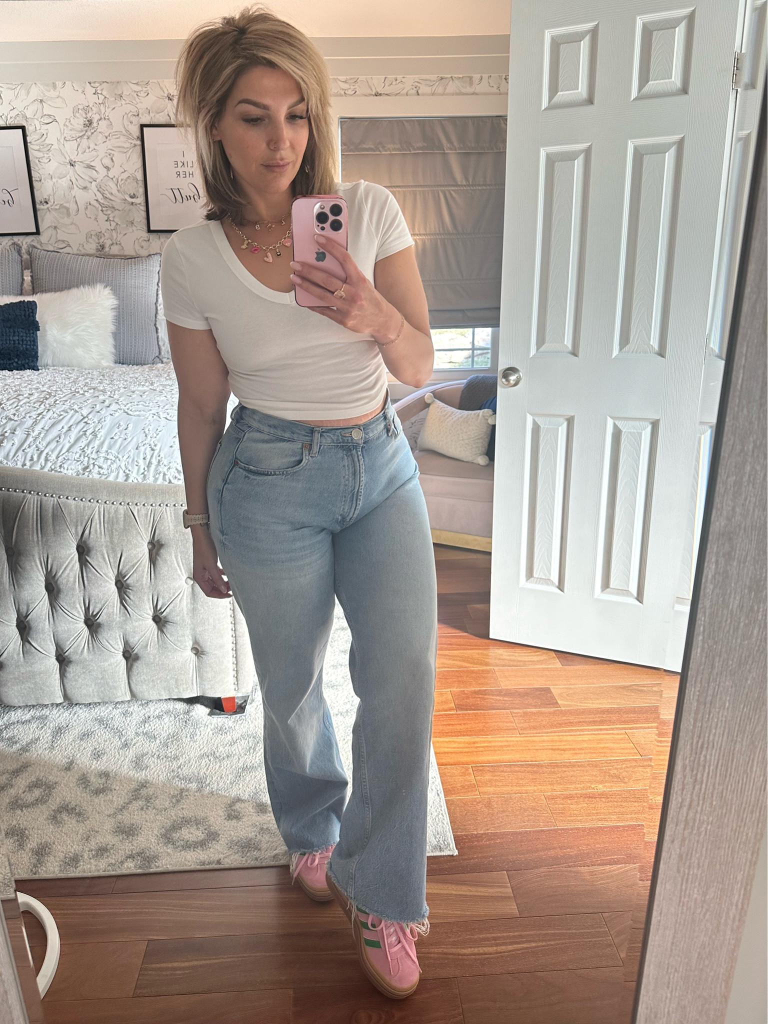 My spring uniform. Finally got my hands on the ADIDAS Gazelles in *pink* 

#LTKshoecrush #LTKSeasonal #LTKmidsize