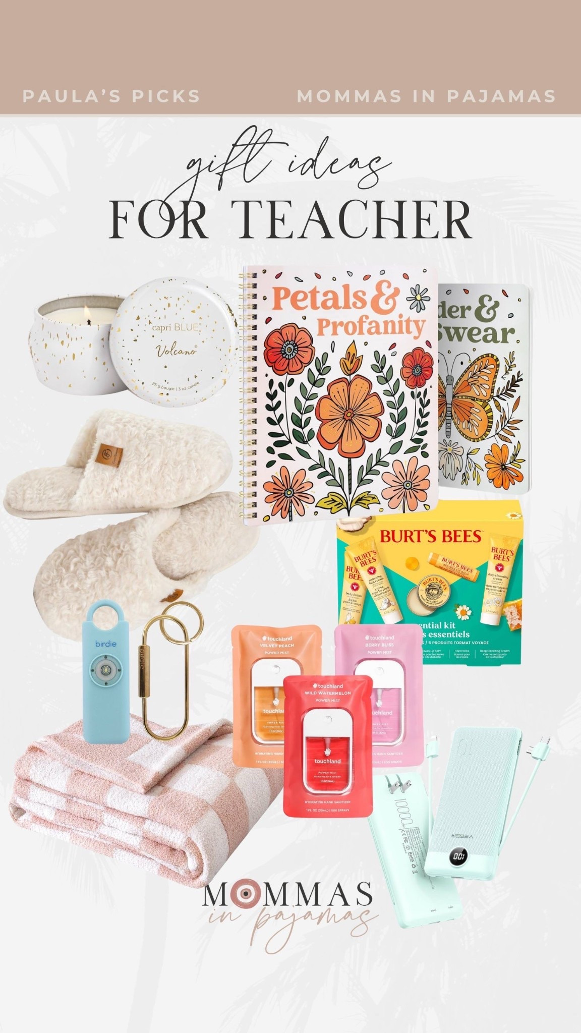 I am so thankful for Little G’s teachers and I always try to find some gifts that they will actually be excited about getting. This relaxation coloring book is so funny and the Birdie safety alarm is a must for everyone I know. Sanitizer that smells nice and won’t dry out their skin is essential with all the germs from the students and a good candle, slippers and cozy blanket to help relax. 
Teacher gifts, quick teacher hides 

#LTKFindsUnder50 #LTKHoliday #LTKSeasonal