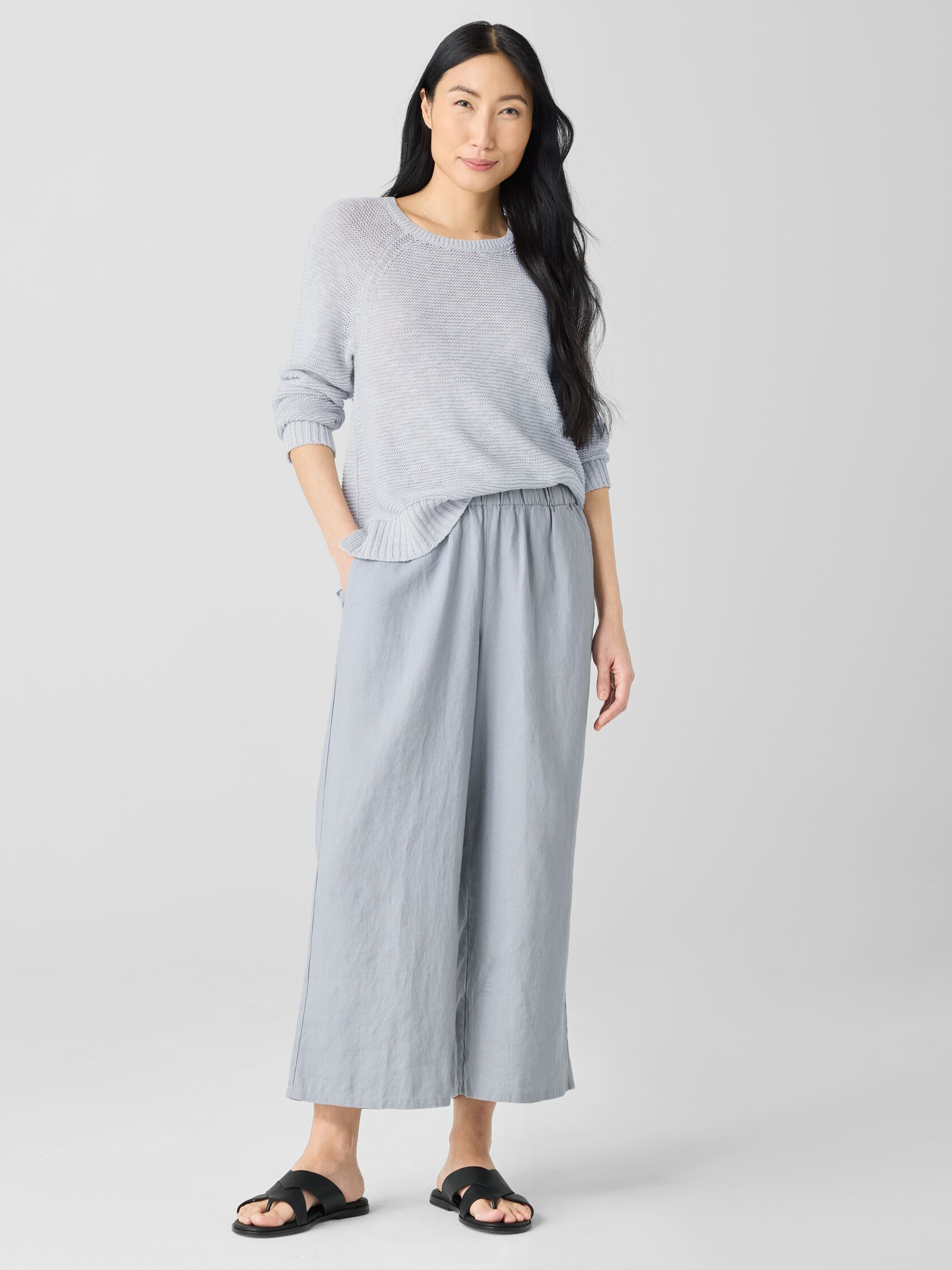 Organic Linen Wide-Leg Pant | Eileen Fisher