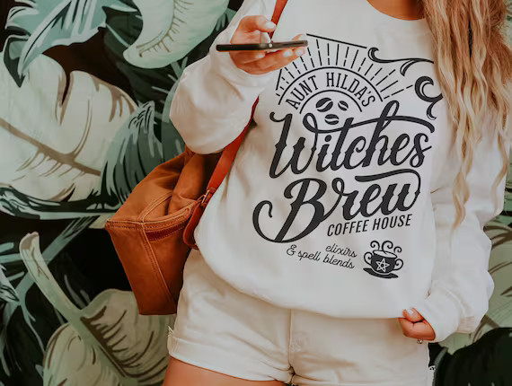 Aunt Hildas Witches Brew Sweatshirt | Halloween Crewneck Sweatshirt | Chilling Adventures Of Sabr... | Etsy (US)