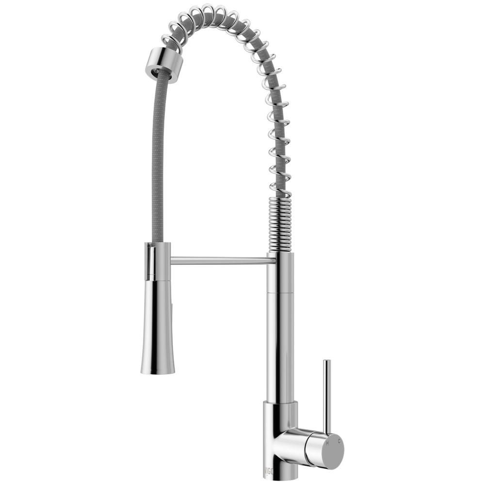 VIGO Laurelton Single-Handle Pull-Down Sprayer Kitchen Faucet in Chrome | The Home Depot