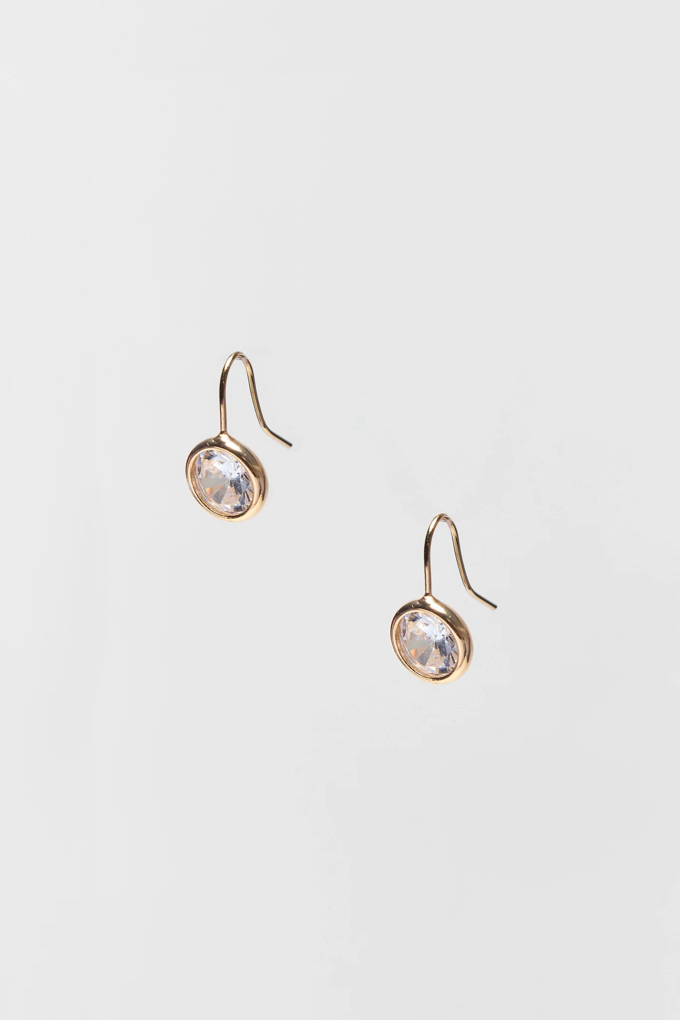 Gold Rhinestone Drop Earrings | Avara