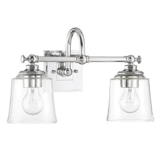 Miseno Waveland 2 Light 17" Wide Bathroom Vanity LightModel: ML5585VL-PN | Build.com, Inc.