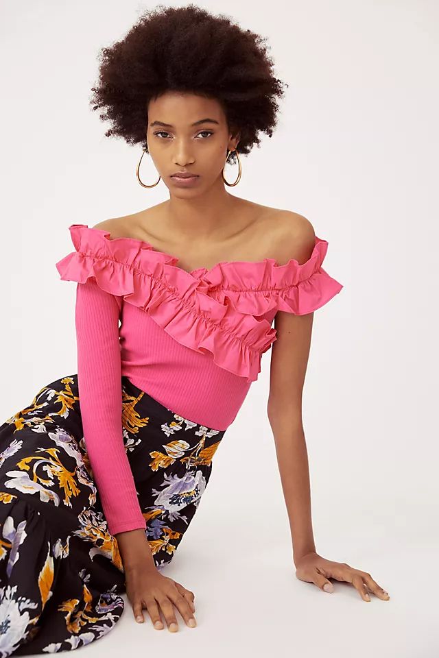 Ruffled Off-The-Shoulder Top | Anthropologie (US)