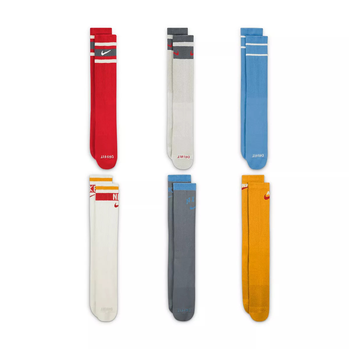 Men's Nike 6-Pack Everyday Plus Cushioned Crew Socks | Kohl's