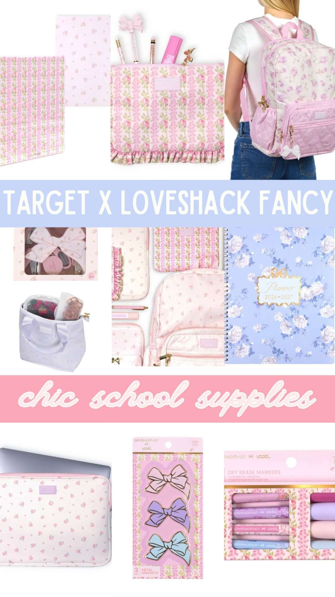 Back-to-school just got a whole lot cuter! 🎀📚

The Target x LoveShackFancy school supplies collection launches July 5th, and it's filled with the prettiest notebooks, backpacks, pencils, lunch accessories, and more. These are sure to be some of the first items to sell out, so don't miss them! 🌸✨ 

 #LTKdayinmylife #LTKmomlife #LTKKids