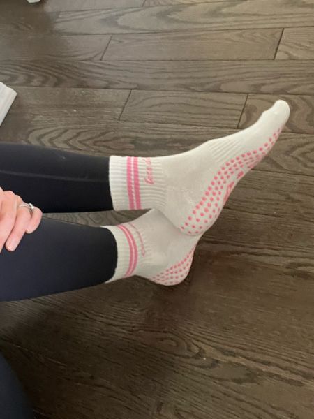 Come on Barbie let’s do Pilates grip socks
Cute sticky midi crew socks 
White and pink

#LTKU #LTKfitness #LTKGiftGuide