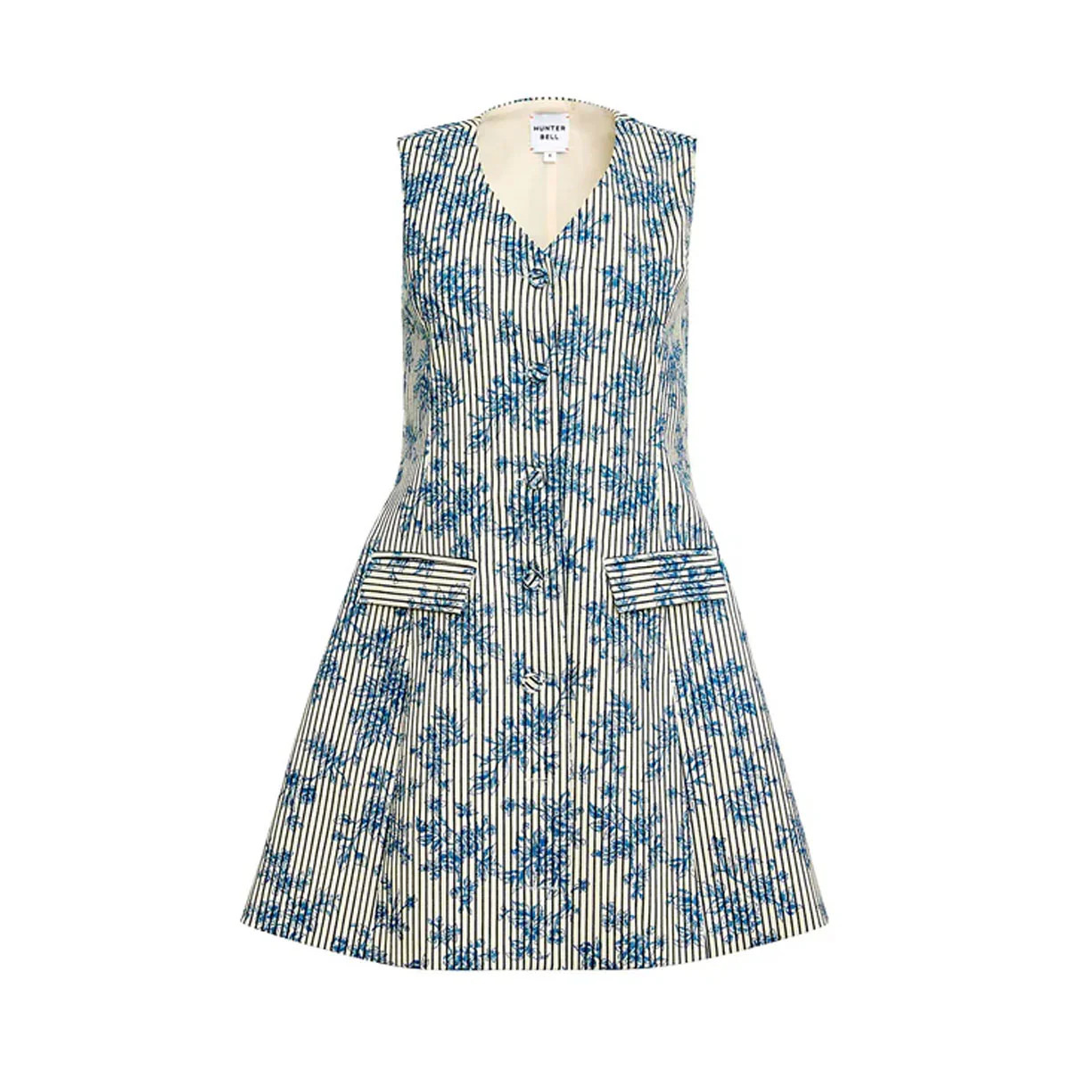 Suni Dress in Cornflower Toile | Over The Moon