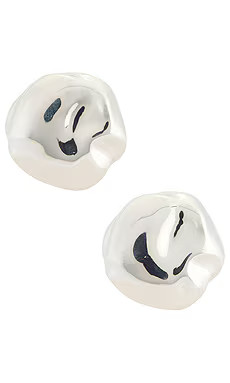 Ettika Molten Spheres Large Stud Earrings in Silver from Revolve.com | Revolve Clothing (Global)