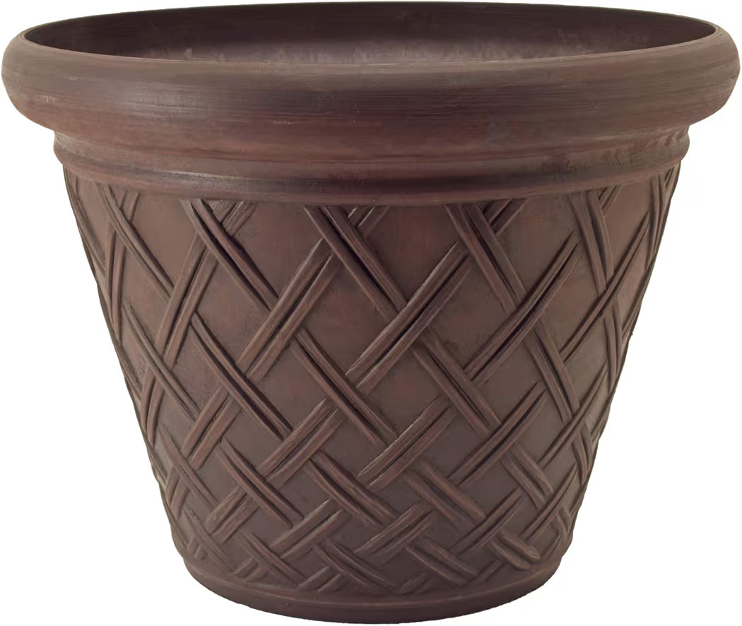 PSW Pot Collection Basket Weave Planter Pot for Indoor and Outdoor Plants and Gardens, 18-inch, C... | Amazon (US)