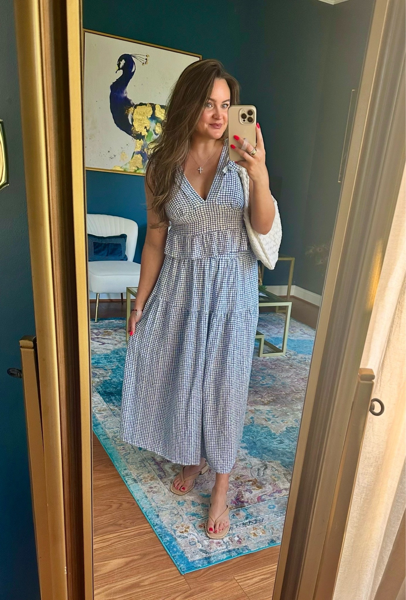Wearing mediums in this cute gingham set 💙🤍

#LTKootd #LTKSeasonal