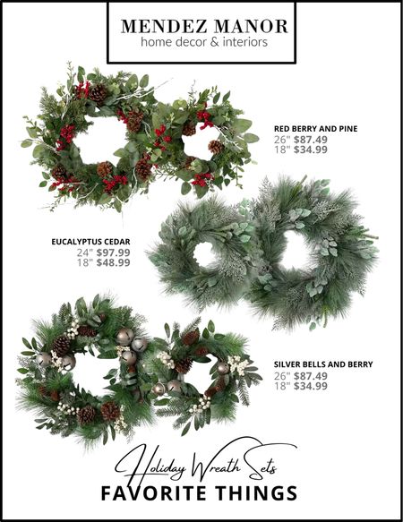 #CyberWeek is a great time to finish shopping for your holiday decor — the sale prices shown on these holiday wreaths are 30% their original prices at #Kirklands! Love how easy these wreath sets make pulling off a cohesive look for the home. 

#holidaydecor #wreaths #christmasdecor #decorations

#LTKCyberweek #LTKhome #LTKHoliday