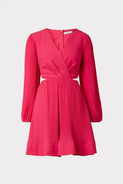 Winnie Cutout Pleated Dress | MILLY