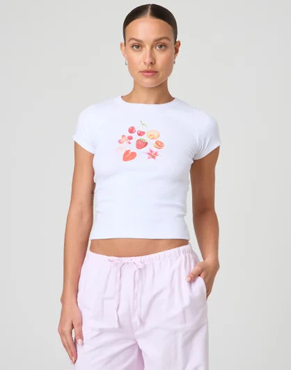 Cropped Graphic Baby Tee | Glassons (Australia)