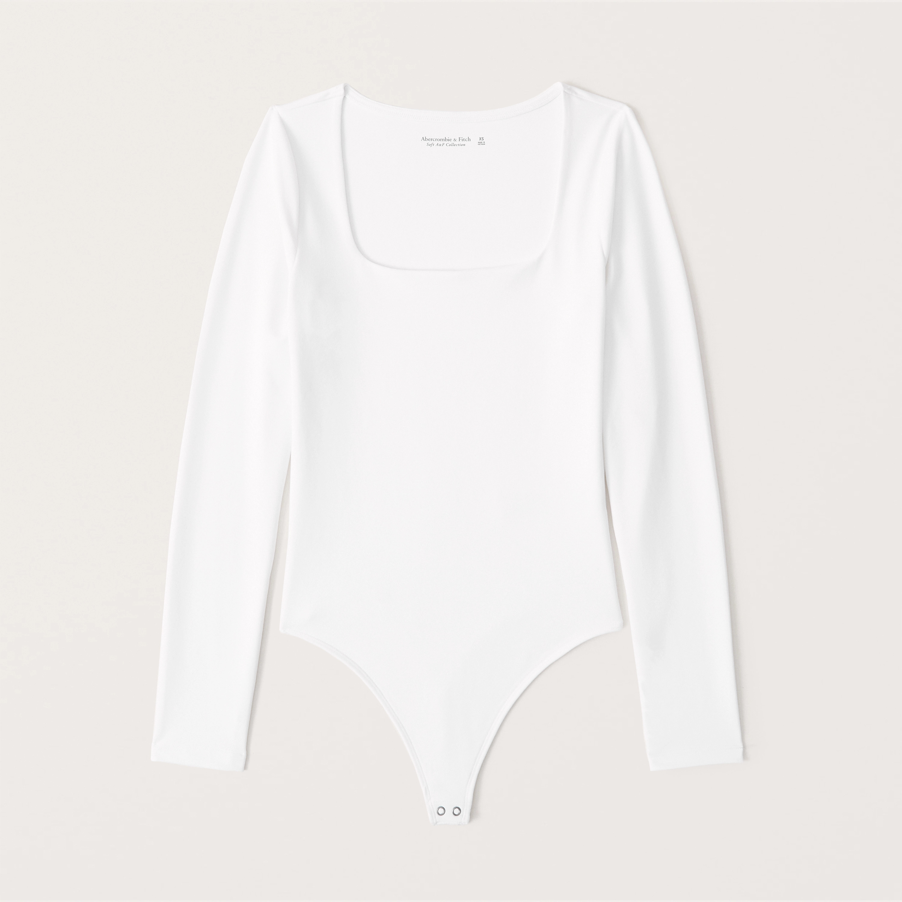 Long-Sleeve Seamless Squareneck Bodysuit | Abercrombie & Fitch (US)