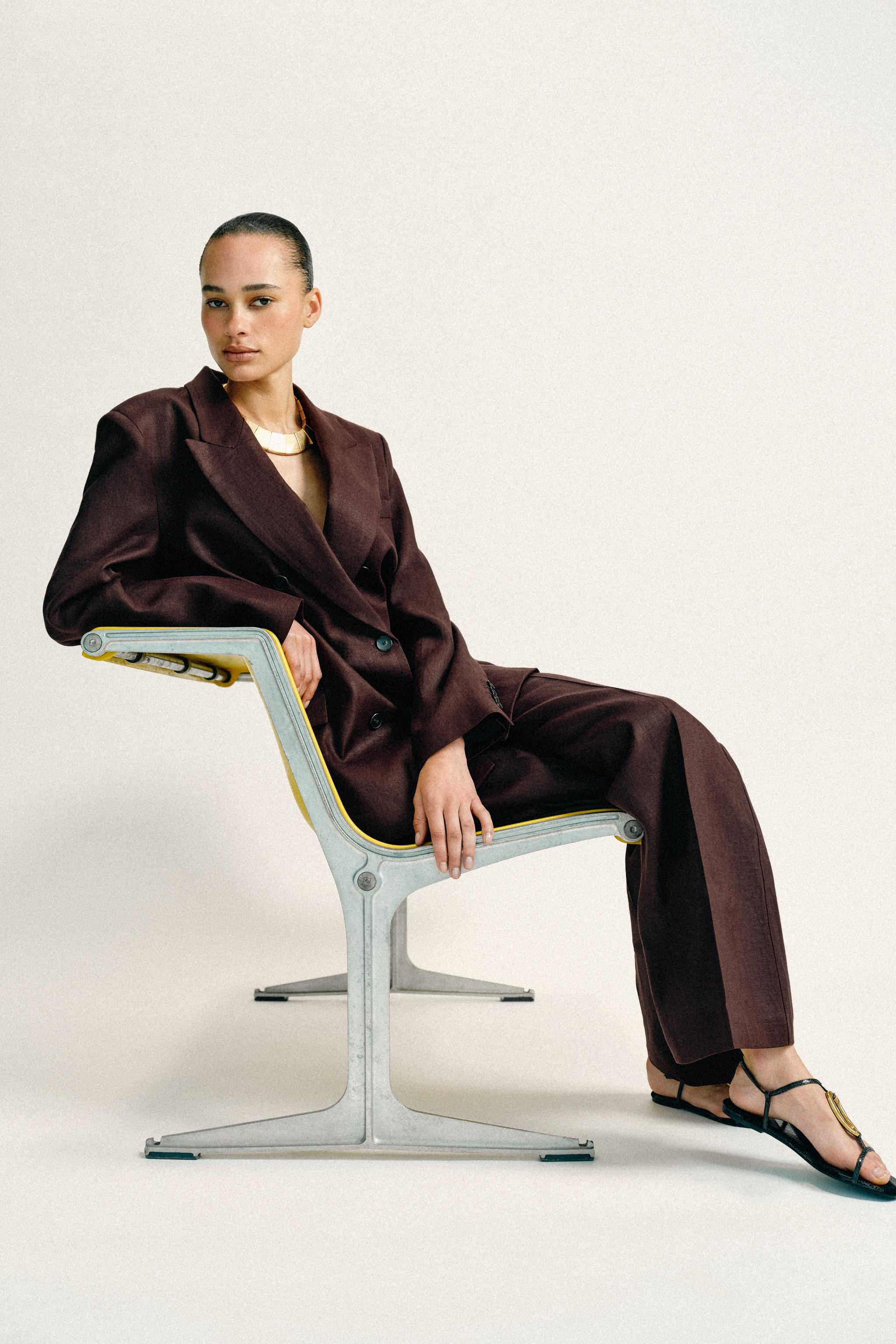 100% LINEN STRAIGHT TROUSERS | Zara UK