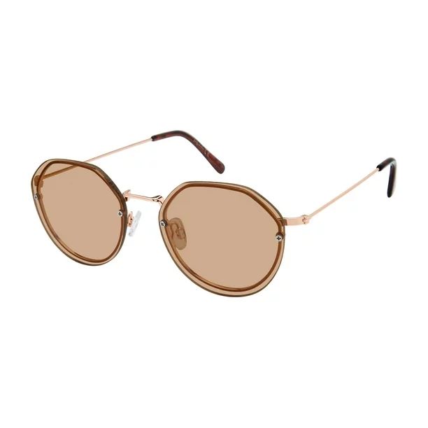 Circus by Sam Edelman Women's CC426 Octagon-Shaped Metal Back Frame Sunglasses with Metal Temple ... | Walmart (US)