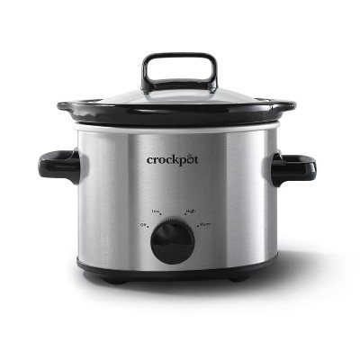 Crock-Pot 2qt Manual Slow Cooker - Stainless Steel: 3 Settings, Reheat & Warmer, Stay-Cool Handle... | Target