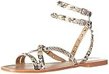 KAANAS Women's Iguazu Studded Gladiator Flat Fashion Sandal, Snake, 7 Regular US | Amazon (US)